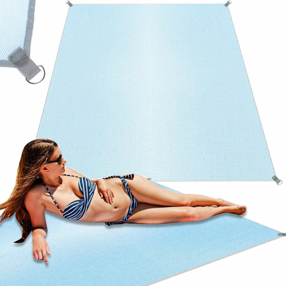 Paplūdimio kilimėlis be smėlio XXL 200x200 cm