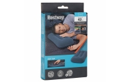 BESTWAY 67121 Kelioninė pripučiama veliūrinė pagalvėlė tamsiai mėlyna