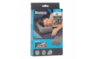 BESTWAY 67121 Kelioninė pripučiama veliūrinė pagalvėlė pilka