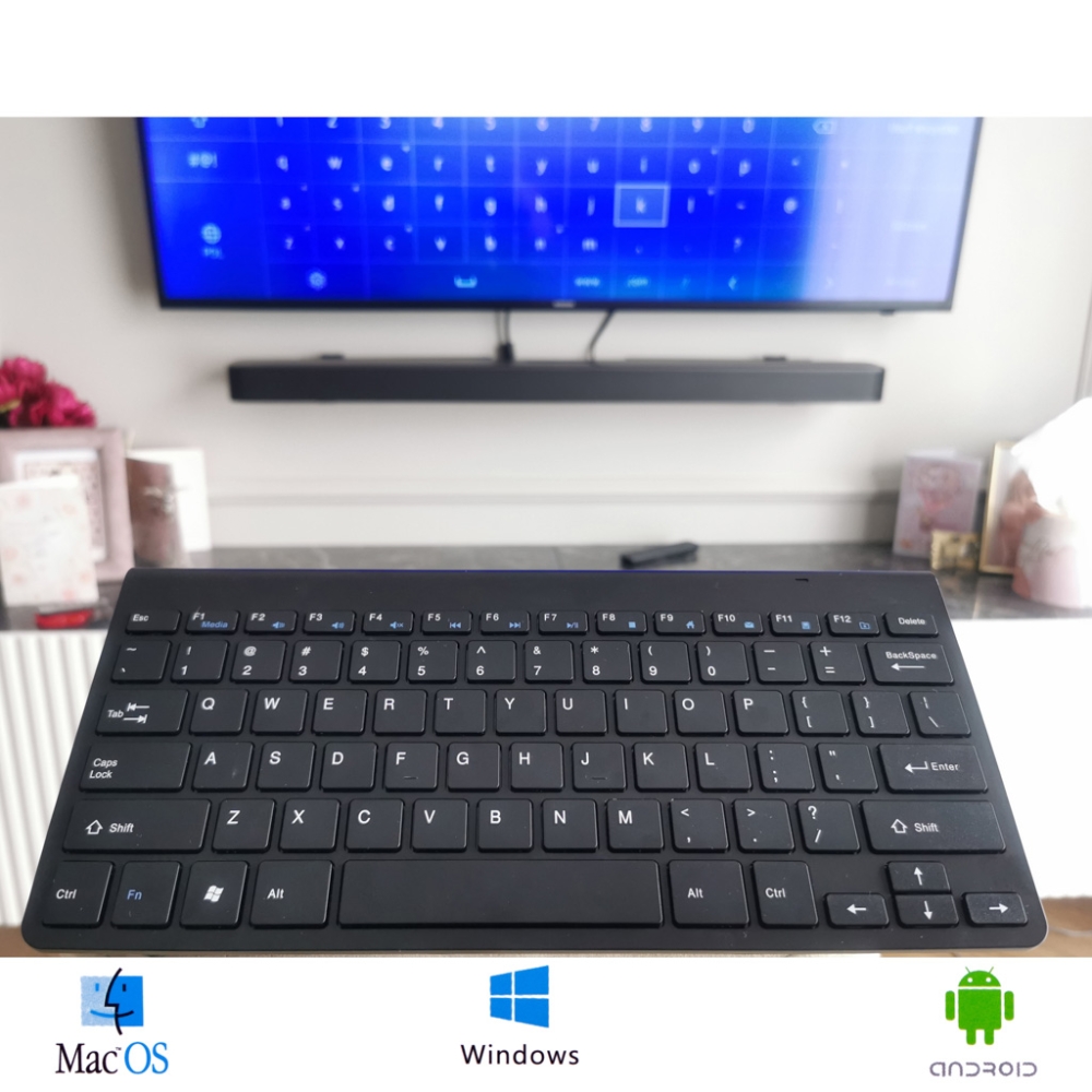 Belaidė klaviatūra Smart TV juoda
