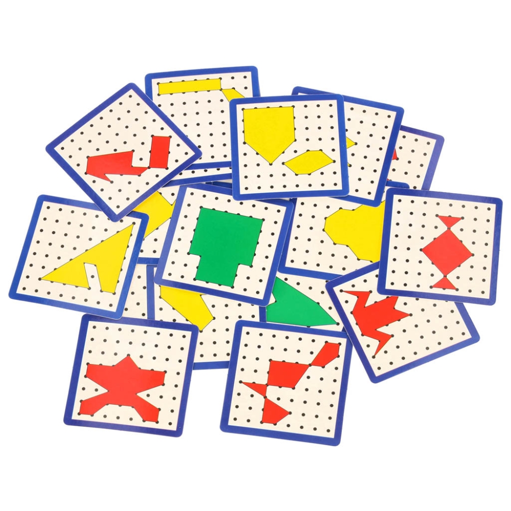 Medinė dėlionė - Formų kūrimas su gumytėmis Geoboard Geoplan-Žaislai, Lavinamieji žaislai, Dėlionės, 3D - tūrinės dėlionės, Moko
