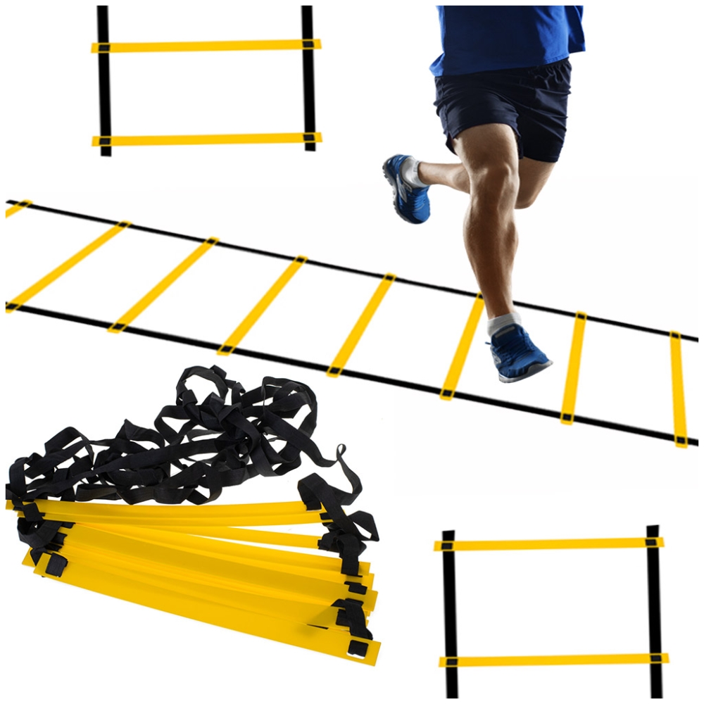 Koordinacinės gimnastikos treniruočių kopėčios, geltonos sp.-Žaislai, Lauko žaislai, Lauko žaidimai ir sporto prekės, Žaidimai, 