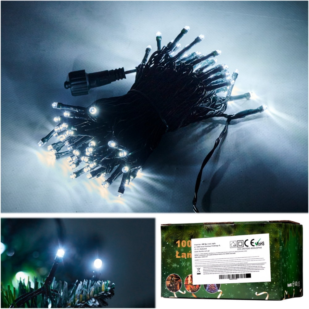 LED žibintai šviesos grandinė 10m 100LED šaltai balta-Namai, laisvalaikis, turizmas, Namų apyvokos prekės-e-vaikas