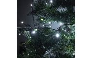 LED žibintai šviesos grandinė 10m 100LED šaltai balta