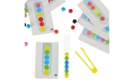 Edukacinė dėlionė spalvoti montessori kamuoliukai