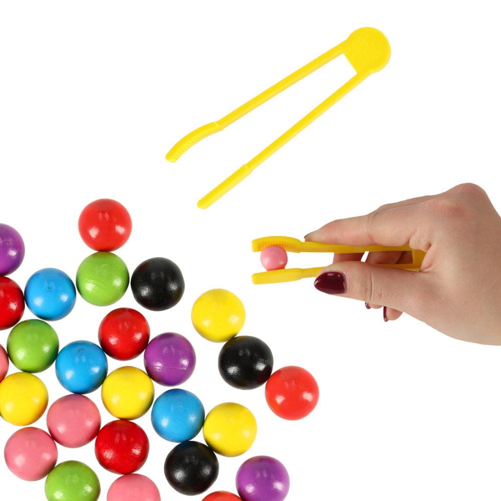 Edukacinė dėlionė spalvoti montessori kamuoliukai-Žaislai, Lavinamieji žaislai, Mokomieji žaislai-e-vaikas