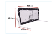 Lovytės apsauginis barjeras 120 cm juodas-Miegui, Lovyčių, maniežų priedai-e-vaikas