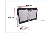 Apsauginių vartų barjeras lovos apsaugai 150 cm juodas