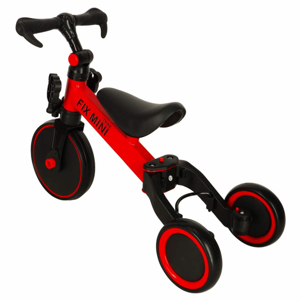Balansinis dviratukas / triratukas Trike Fix Mini 3in1 su pedalais raudonas-Judėjimui, Balansiniai dviratukai, Triratukai vaikam