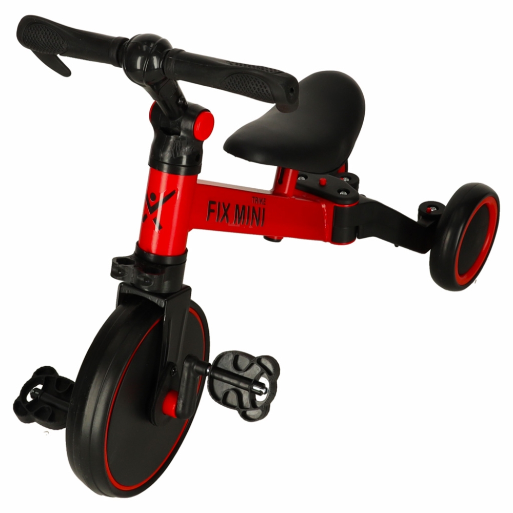 Balansinis dviratukas / triratukas Trike Fix Mini 3in1 su pedalais raudonas-Judėjimui, Balansiniai dviratukai, Triratukai vaikam
