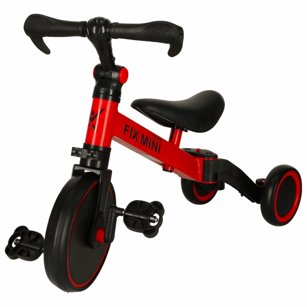 Balansinis dviratukas / triratukas Trike Fix Mini 3in1 su pedalais raudonas-Judėjimui, Balansiniai dviratukai, Triratukai vaikam