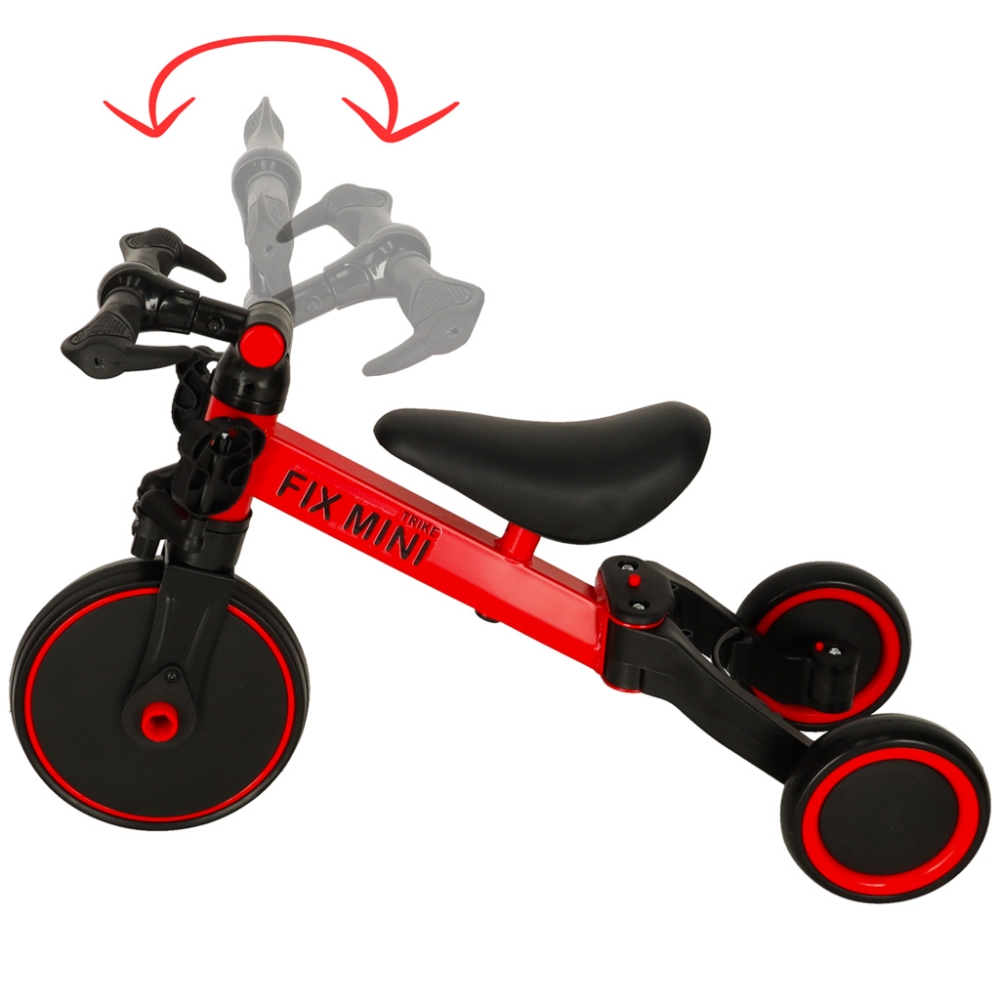 Balansinis dviratukas / triratukas Trike Fix Mini 3in1 su pedalais raudonas-Judėjimui, Balansiniai dviratukai, Triratukai vaikam
