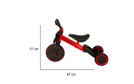 Trike Fix Mini krosinis triratukas 3in1 su pedalais raudonos spalvos