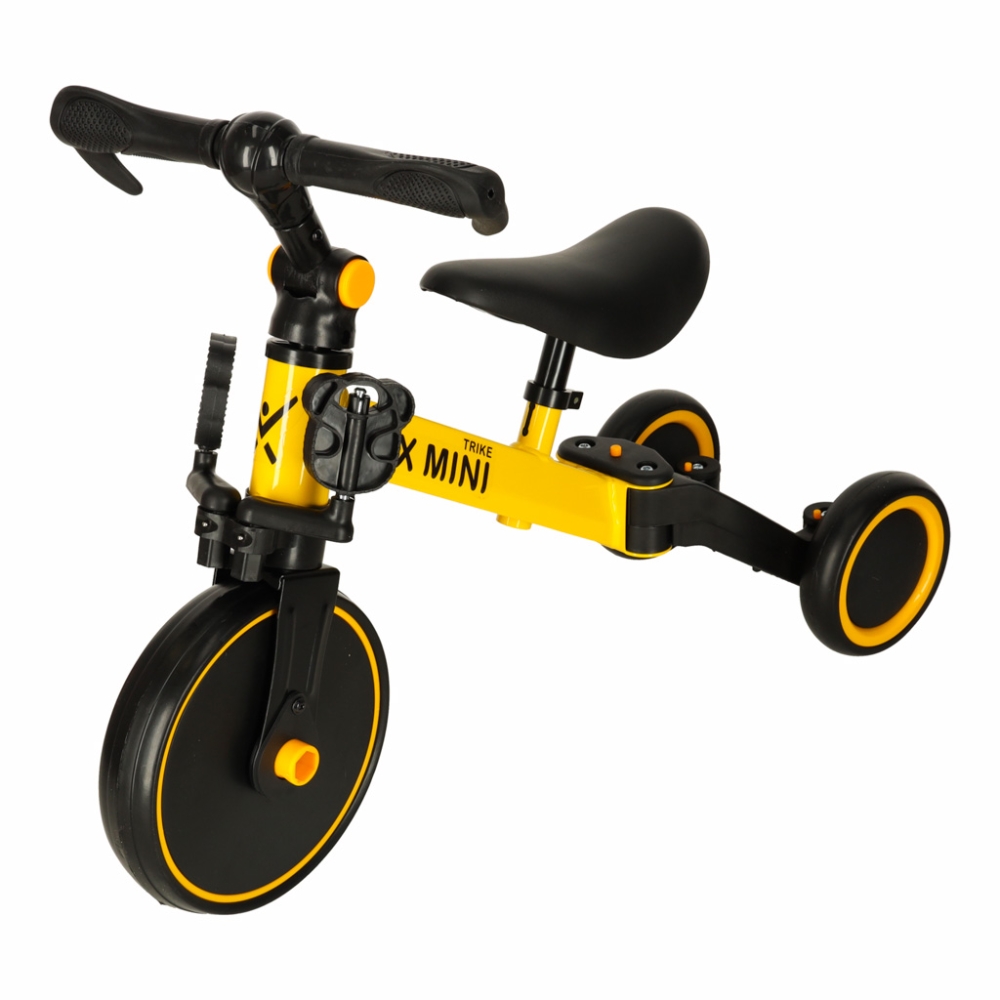 Balansinis dviratukas / triratukas Trike Fix Mini 3in1 su pedalais geltonas-Judėjimui, Balansiniai dviratukai, Triratukai vaikam