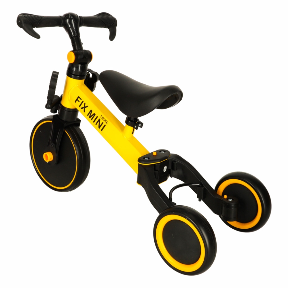 Balansinis dviratukas / triratukas Trike Fix Mini 3in1 su pedalais geltonas-Judėjimui, Balansiniai dviratukai, Triratukai vaikam