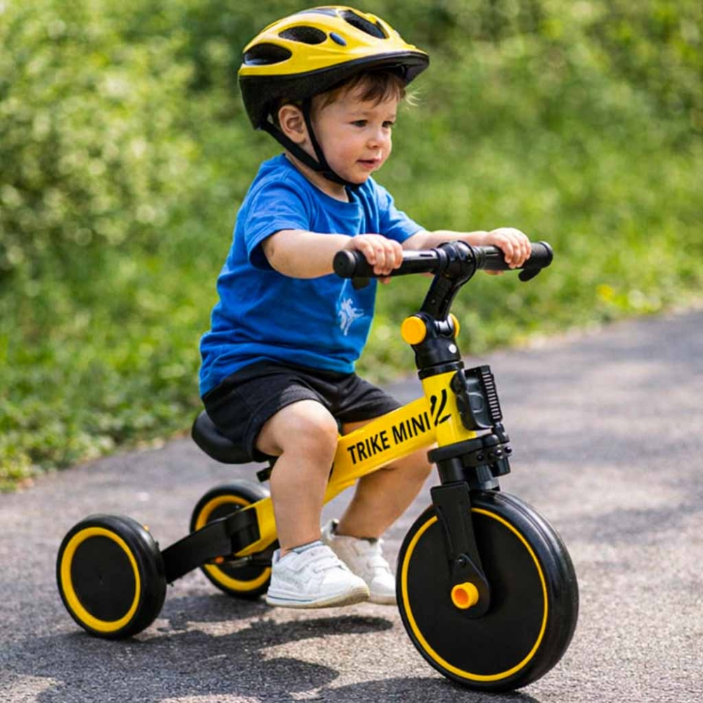 Balansinis dviratukas / triratukas Trike Fix Mini 3in1 su pedalais geltonas-Judėjimui, Balansiniai dviratukai, Triratukai vaikam