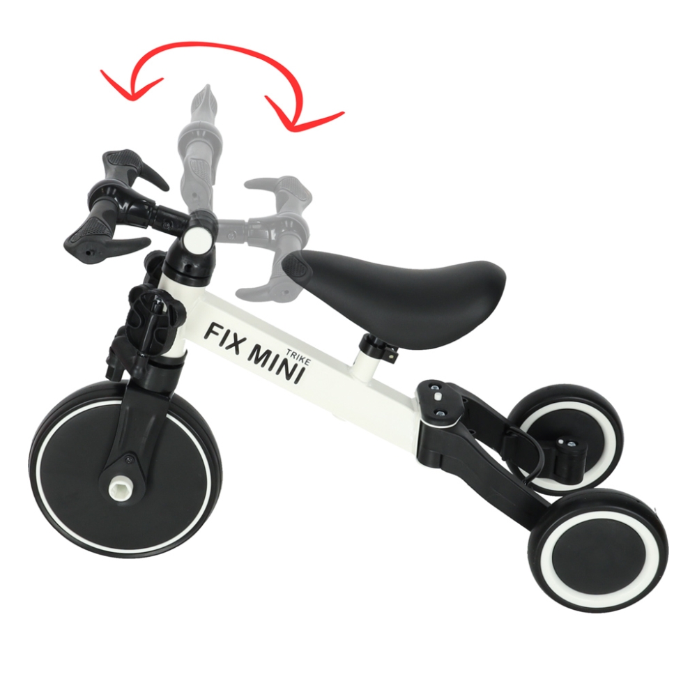Balansinis triratukas Trike Fix Mini 3in1 su pedalais, baltas-Judėjimui, Balansiniai dviratukai, Triratukai vaikams-e-vaikas
