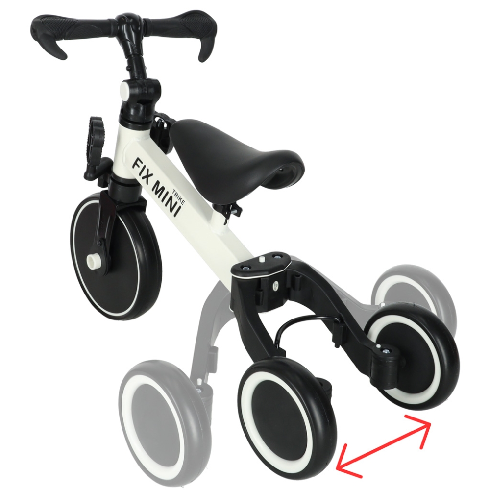 Balansinis triratukas Trike Fix Mini 3in1 su pedalais, baltas-Judėjimui, Balansiniai dviratukai, Triratukai vaikams-e-vaikas