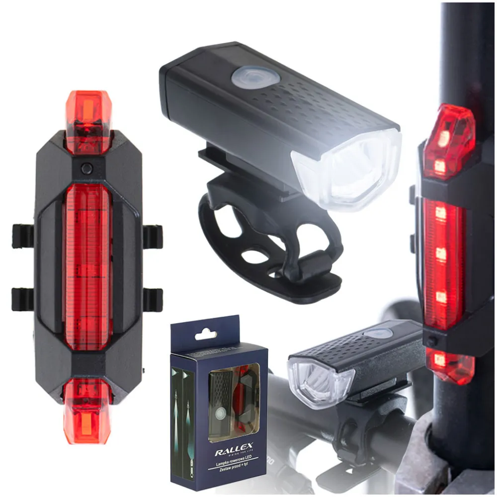LED dviračių žibintų galinis-priekinis komplektas USB-Judėjimui, Dviračiai ir jų priedai, Dviračių priedai-e-vaikas