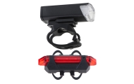 LED dviračių žibintų galinis-priekinis komplektas USB