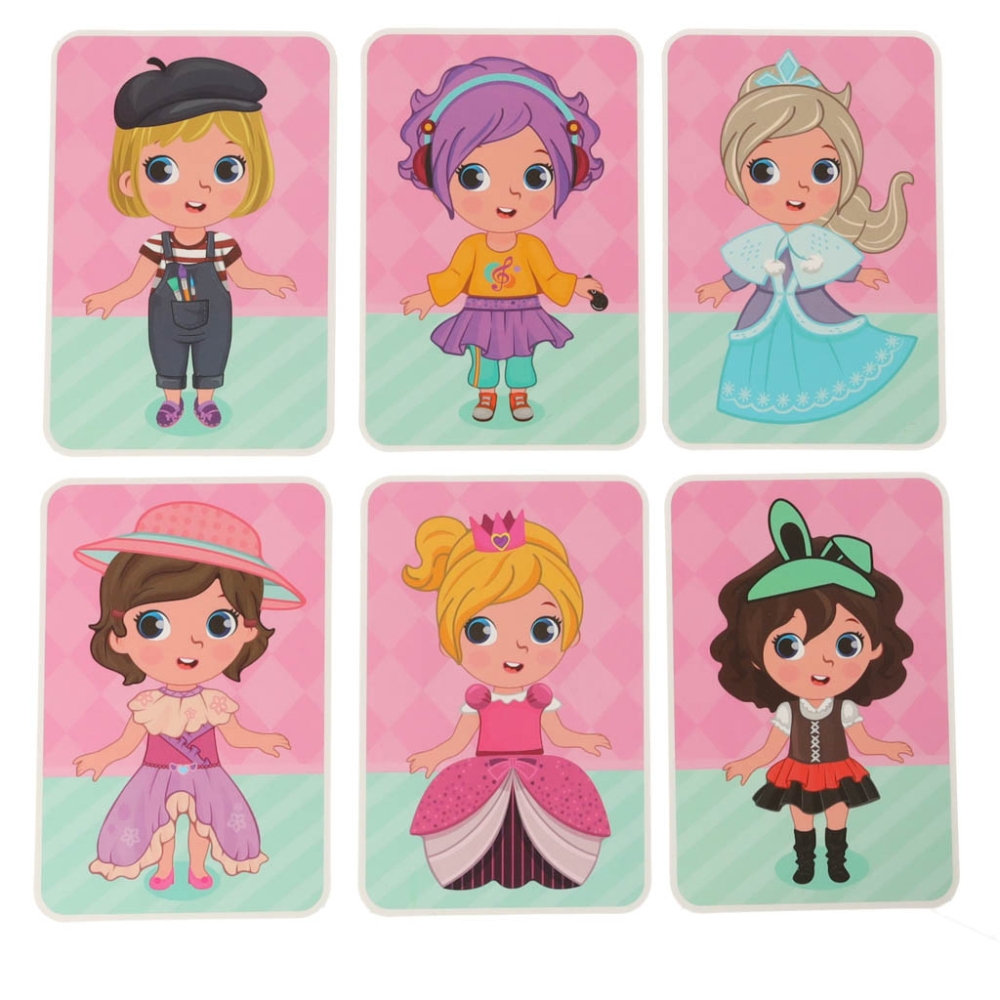 Magnetinė dėlionė Dress up lėlė 51 el.-Žaislai, Dėlionės, Magnetinės dėlionės-e-vaikas