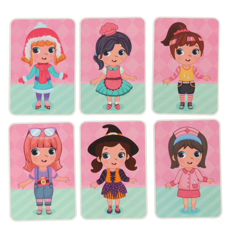 Magnetinė dėlionė Dress up lėlė 51 el.-Žaislai, Dėlionės, Magnetinės dėlionės-e-vaikas
