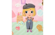 Magnetinė dėlionė "Dress up" lėlė 51el.