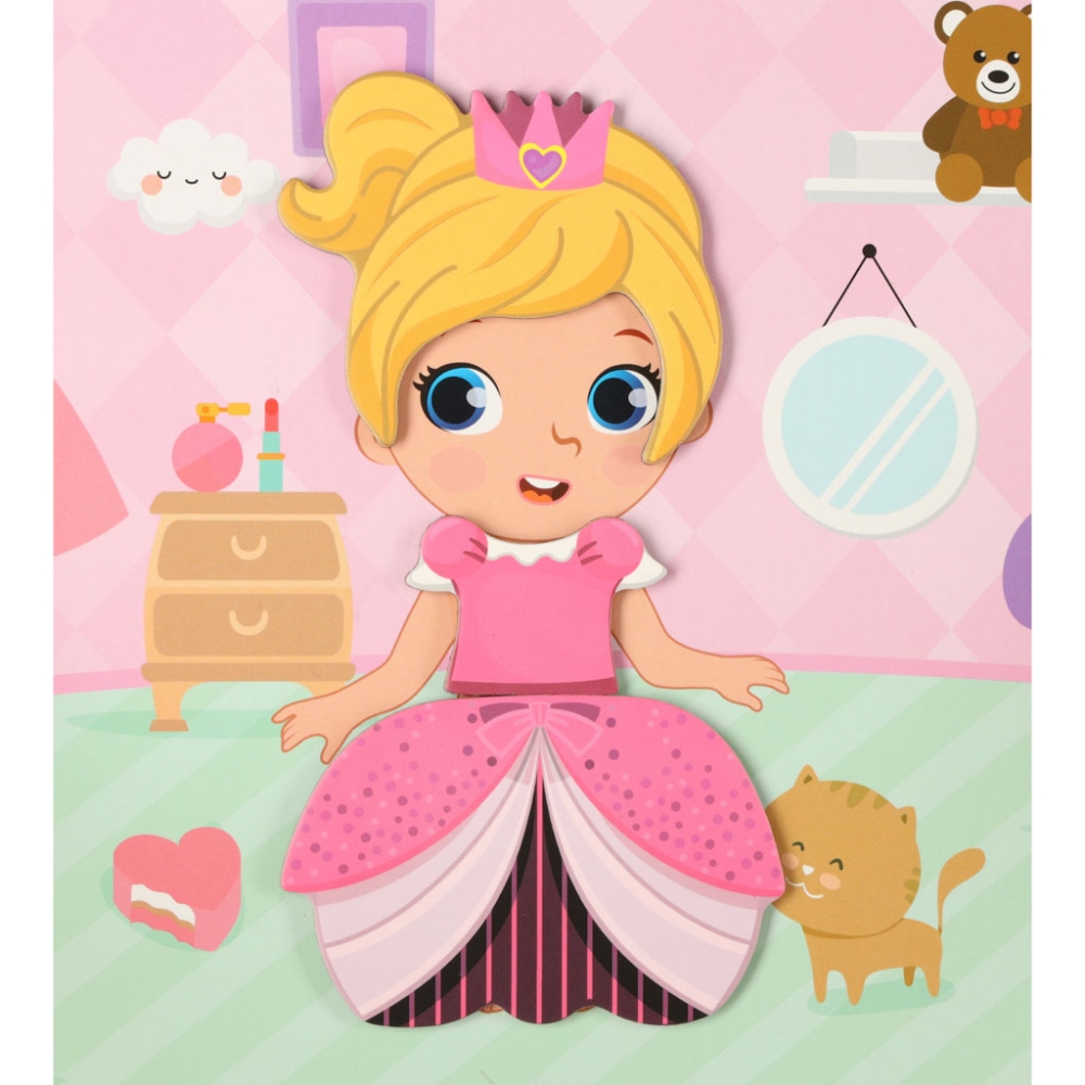Magnetinė dėlionė Dress up lėlė 51 el.-Žaislai, Dėlionės, Magnetinės dėlionės-e-vaikas