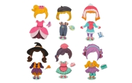 Magnetinė dėlionė "Dress up" lėlė 51el.