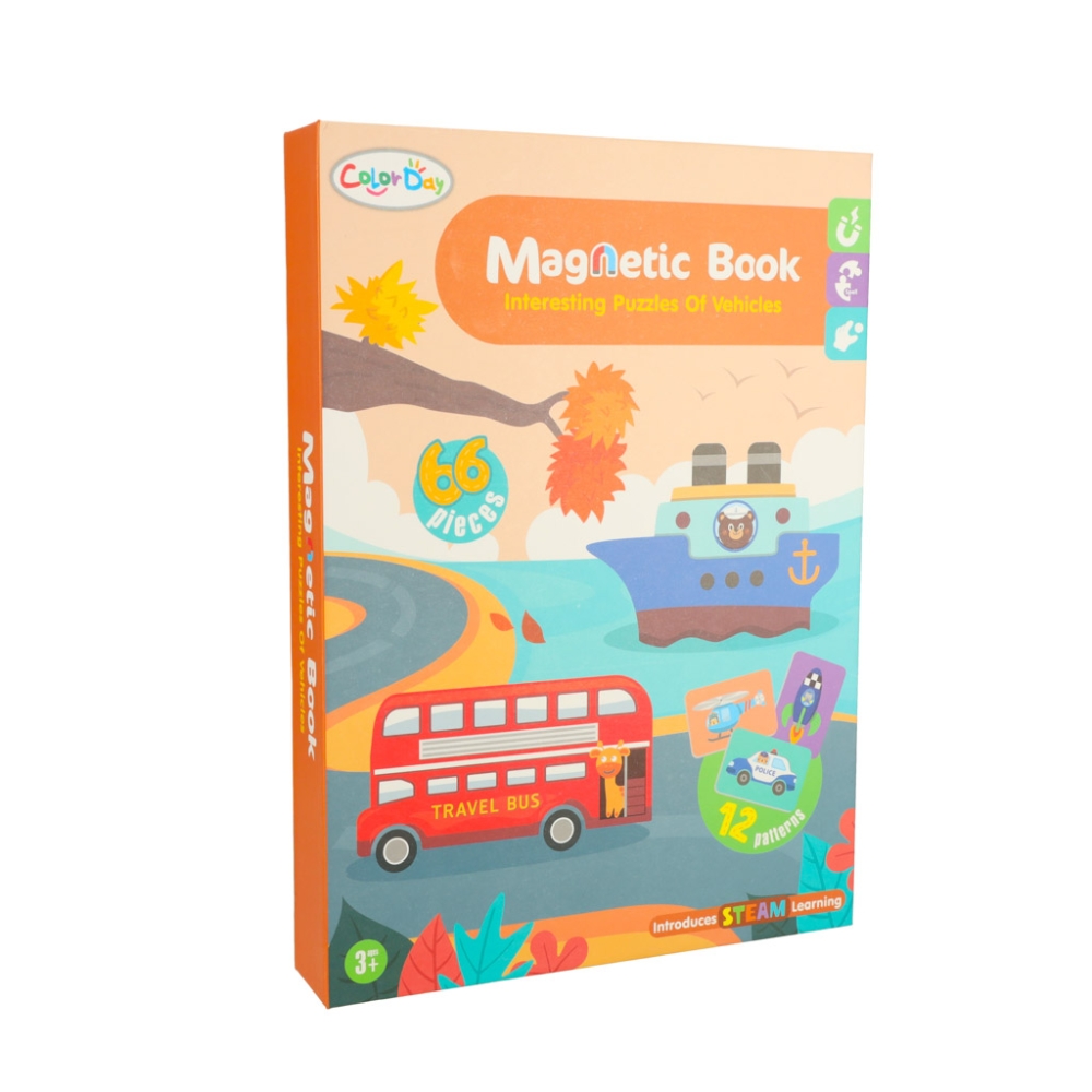 Magnetinė dėlionė Transporto priemonės-Žaislai, Dėlionės, Magnetinės dėlionės-e-vaikas