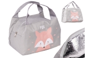 Termoizoliacinis pusryčių / pietų krepšelis Fox pink-Maitinimui, Termo krepšiai-e-vaikas