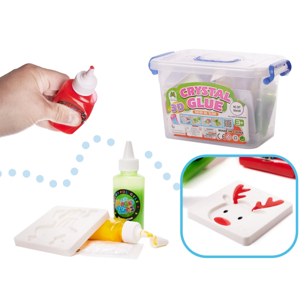 Klej crystal glue slime 3D zestaw 26el.