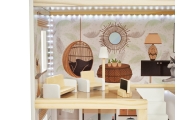 Medinis lėlių namelis LULILO FLORO boho LED-Žaislai, Lėlių namai ir baldai-e-vaikas