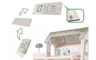 LULILO medinis lėlių namelis FLORO boho LED