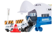 Transporterio lėktuvas + 6 automobiliai policijos šonas/priekyje