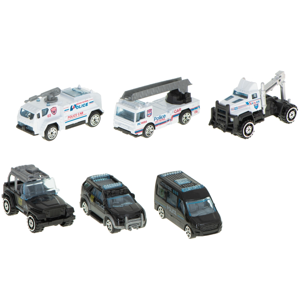 Transporterio lėktuvas + 6 automobiliai policijos šonas/priekyje-Žaislai, Auto ir transporto žaislai, Lėktuvai-e-vaikas
