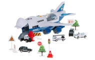 Transporterio lėktuvas + 6 automobiliai policijos šonas/priekyje