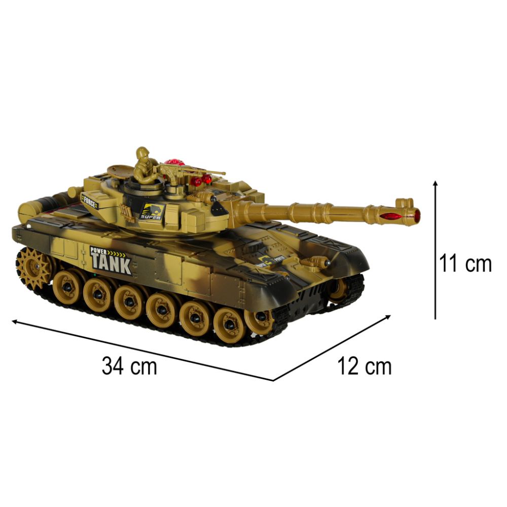 RC karo tankas 9993 2,4 GHz dykumos tankas