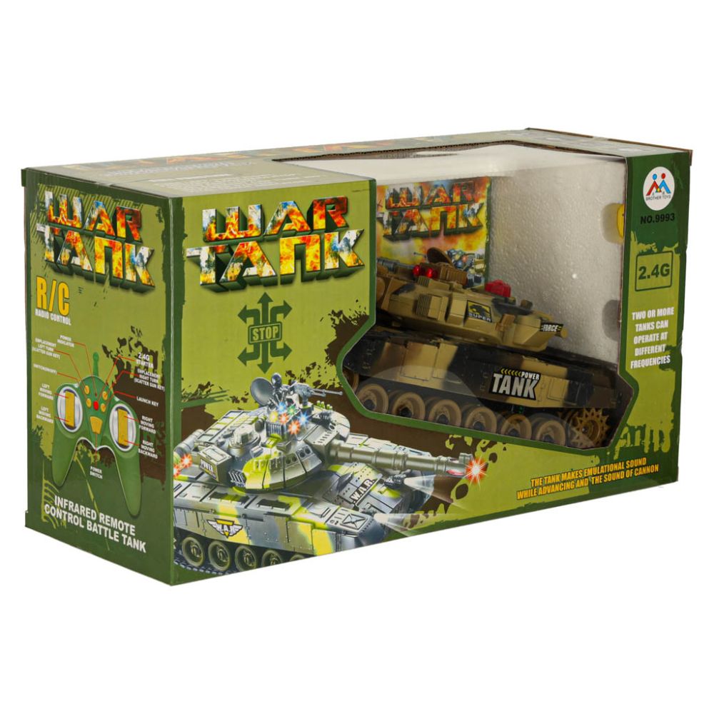 RC karo tankas 9993 2,4 GHz dykumos tankas