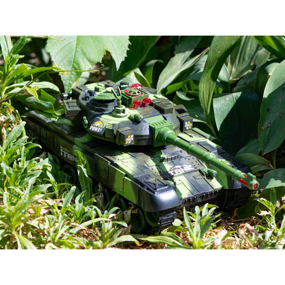 RC karo tankas 9993 2,4 GHz miško kamufliažas