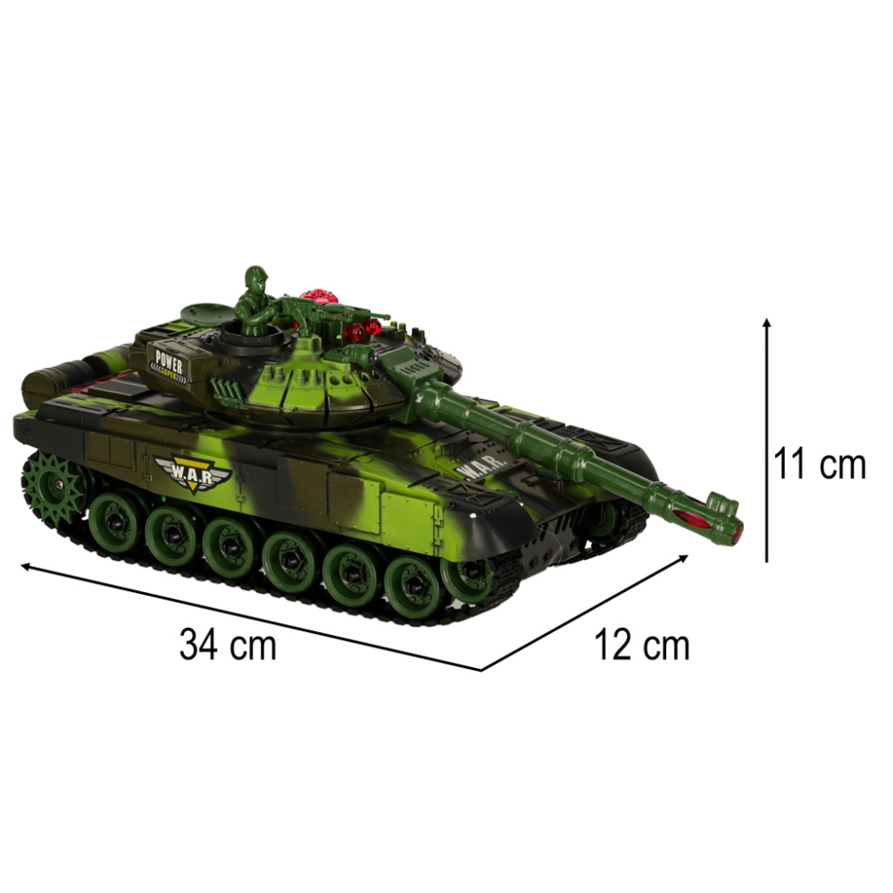 RC karo tankas 9993 2,4 GHz miško kamufliažas