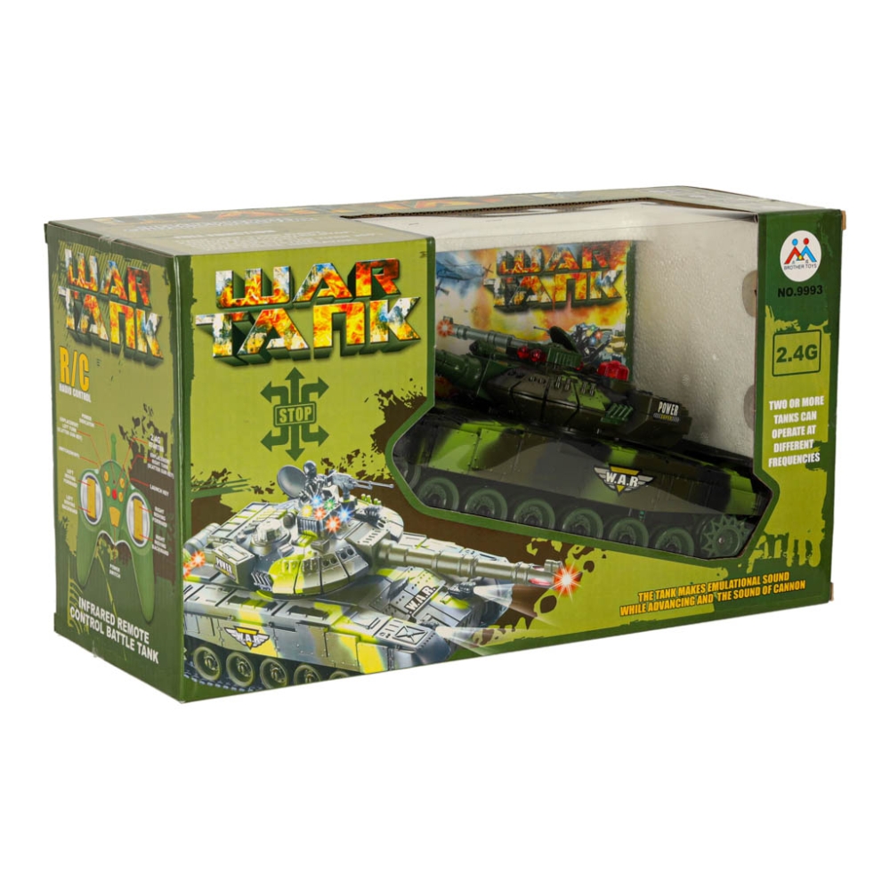 RC karo tankas 9993 2,4 GHz miško kamufliažas