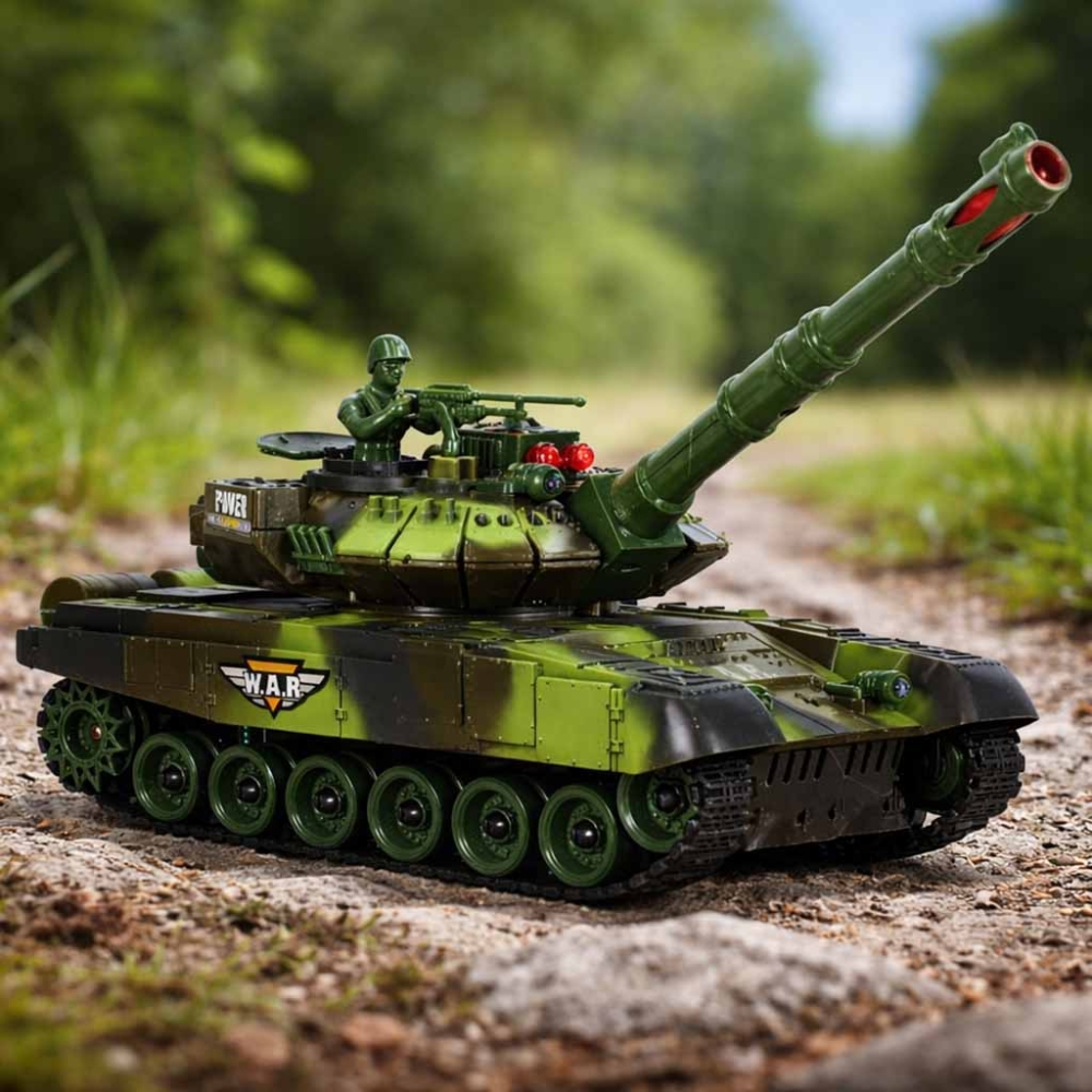 RC karo tankas 9993 2,4 GHz miško kamufliažas