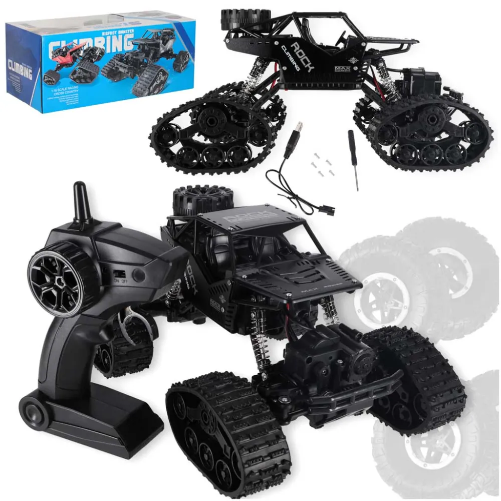 RC Rock Crawler 4x4 LHC012 automobilis 2in1 juodas-Žaislai, Auto ir transporto žaislai, Valdomos radijo bangomis-e-vaikas