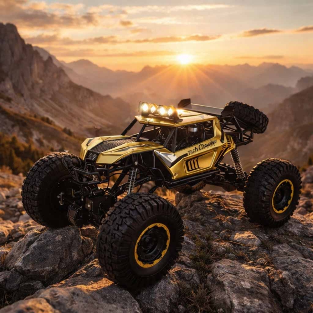 RC automobilis Rock Crawler 2.4GHz 1:8 51cm aukso spalvos-Žaislai, Auto ir transporto žaislai, Valdomos radijo bangomis-e-vaikas