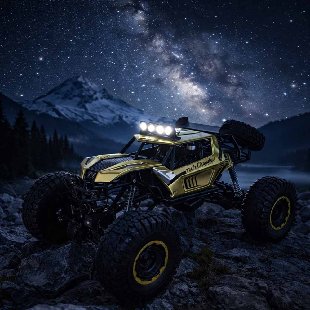 RC automobilis Rock Crawler 2.4GHz 1:8 51cm aukso spalvos-Žaislai, Auto ir transporto žaislai, Valdomos radijo bangomis-e-vaikas