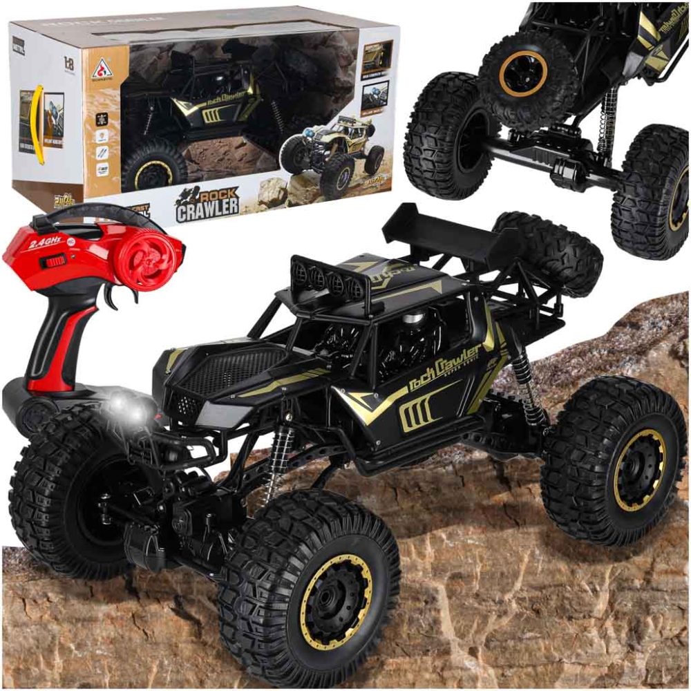RC automobilis Rock Crawler 2.4GHz 1:8 51cm juodas-Žaislai, Auto ir transporto žaislai, Valdomos radijo bangomis-e-vaikas