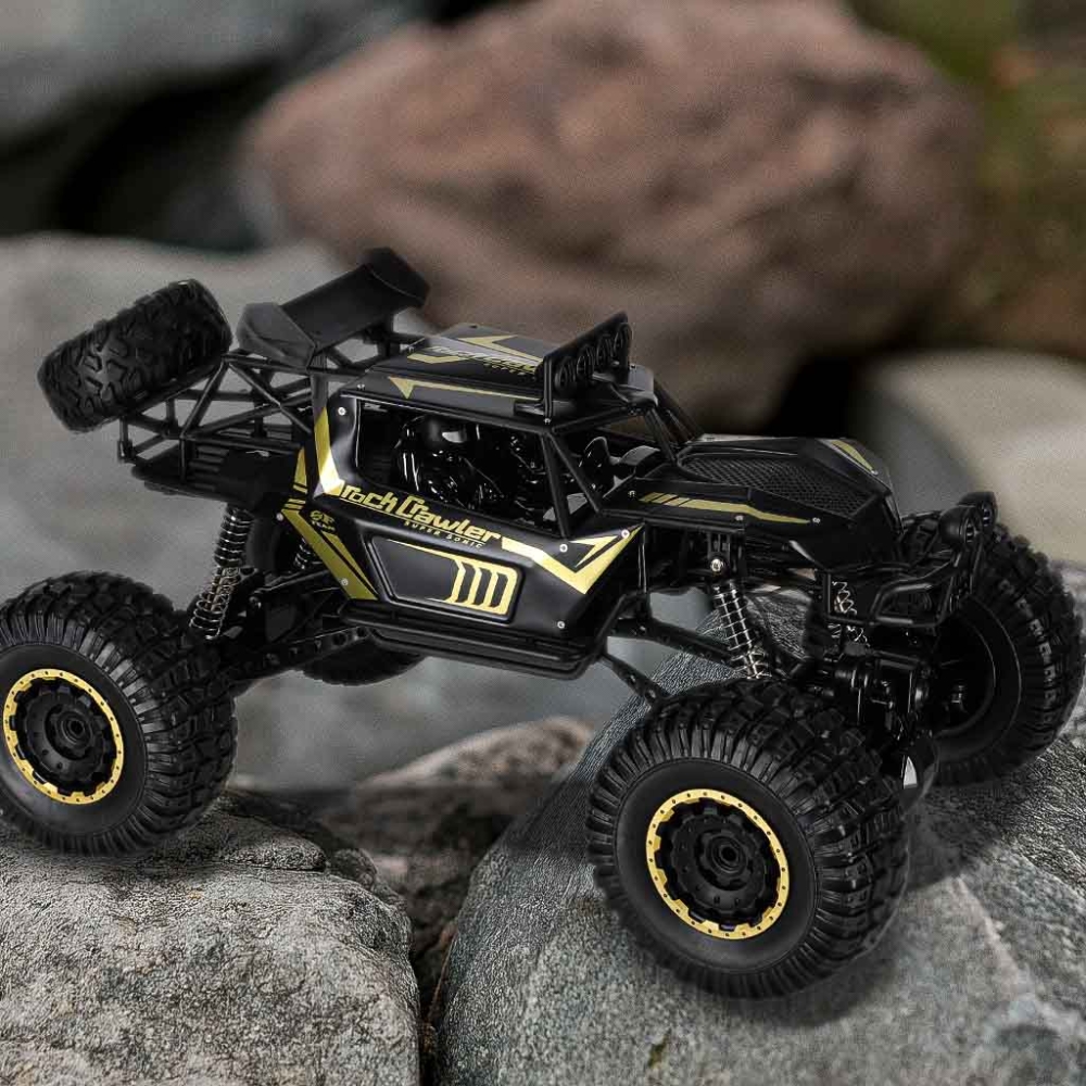 RC automobilis Rock Crawler 2.4GHz 1:8 51cm juodas-Žaislai, Auto ir transporto žaislai, Valdomos radijo bangomis-e-vaikas