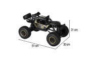 RC automobilis Rock Crawler 2.4GHz 1:8 51cm juodas