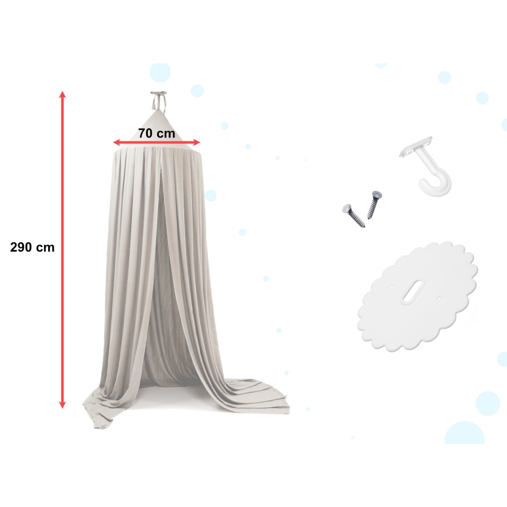 Kupolo užuolaida Tipi palapinė, pilka-Miegui, Patalynė vaikams ir kūdikiams, Baldakimai-e-vaikas